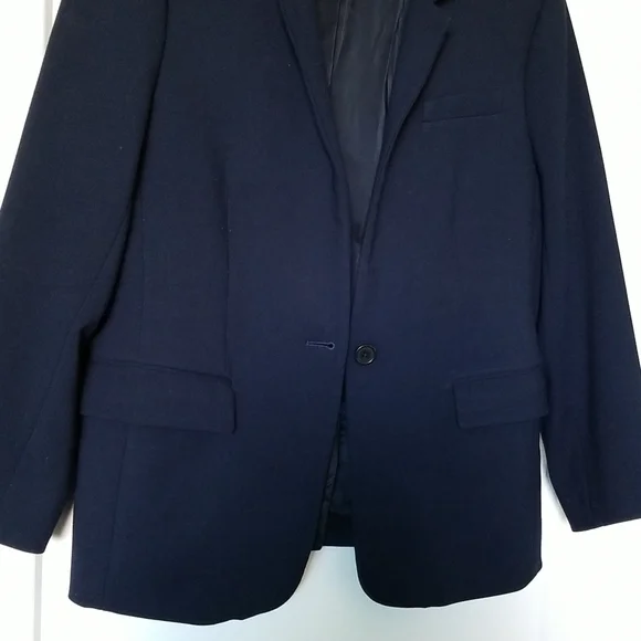 J Crew Regent Navy Blue Blazer Single Button Size 14